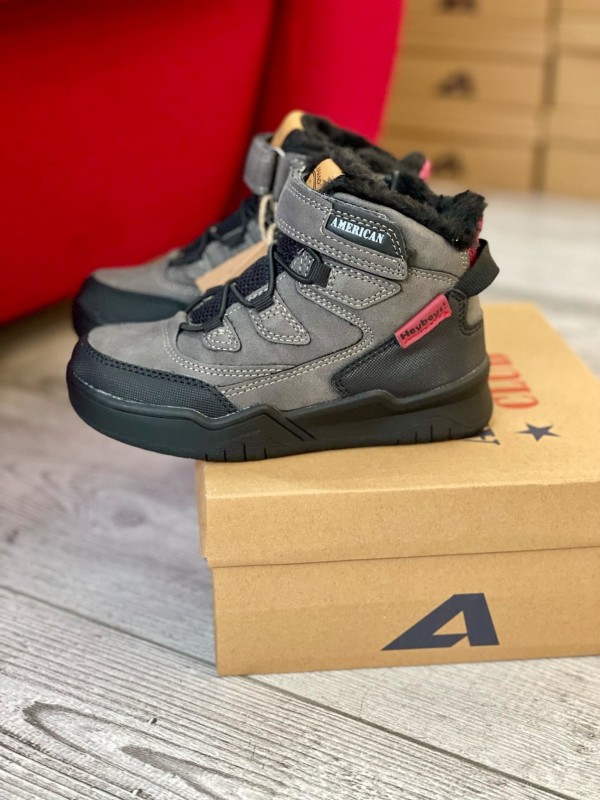 ДИТЯЧІ ЗИМОВІ ЧЕРЕВИКИ AMERICAN CLUB MIDI GREY ADAMS